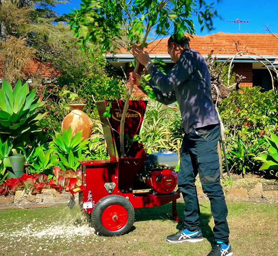 Garden equipment in use